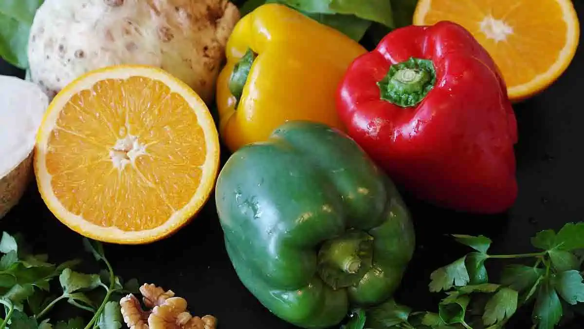 Bell peppers have more vitamin C than orange juice.