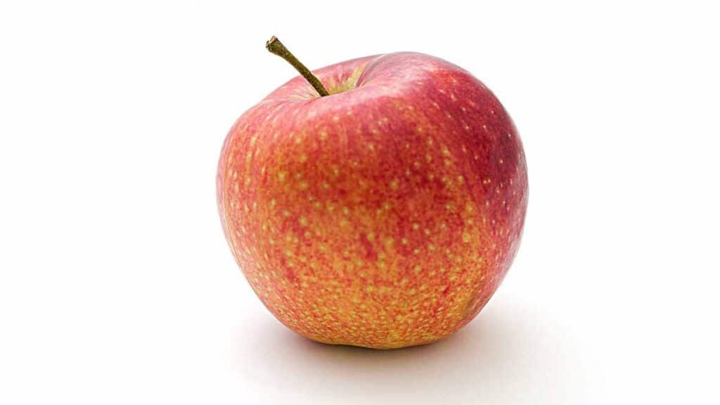 A close-up of an apple