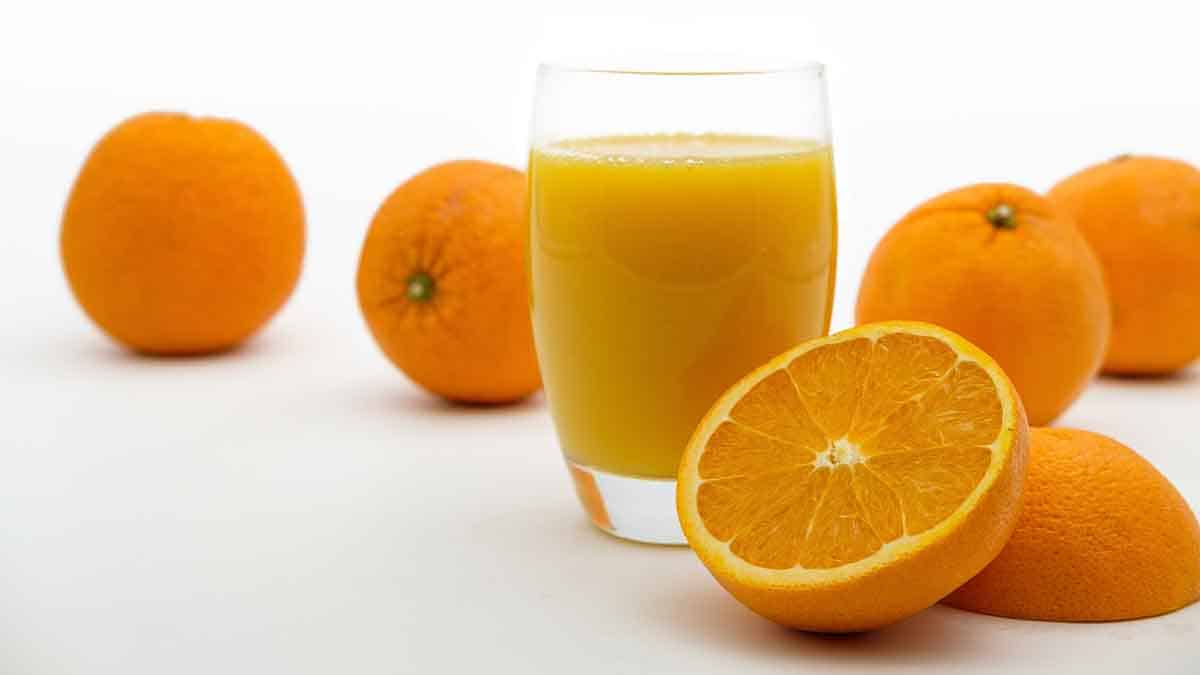 How much iron in orange juice?