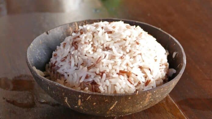 How much iron in rice?