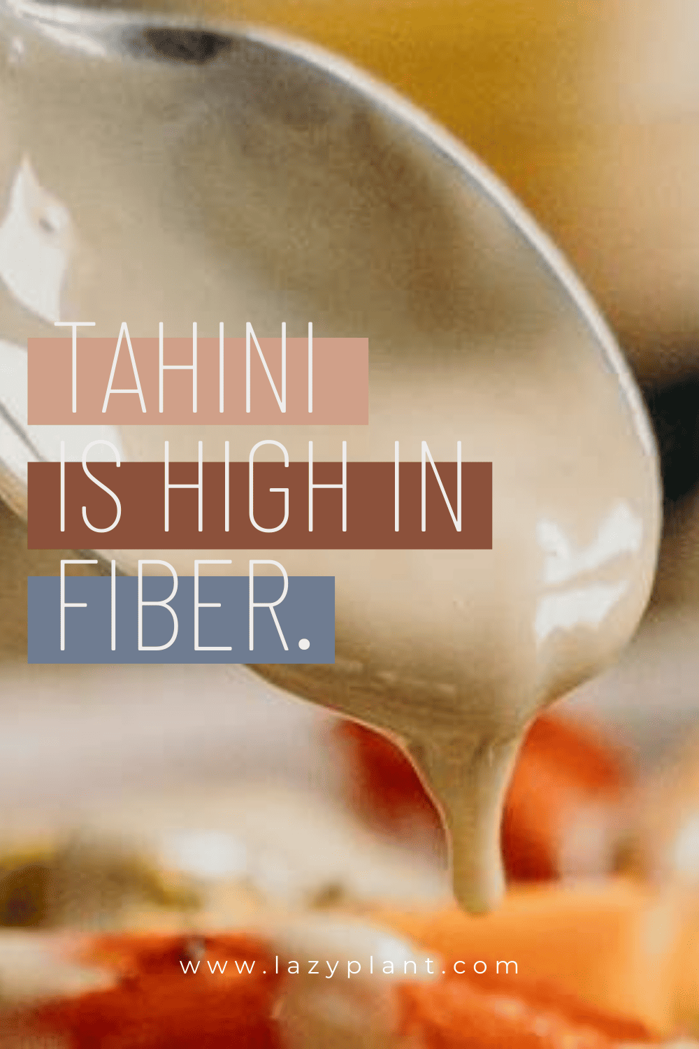 Tahini is a favorite, fiber-rich spread.