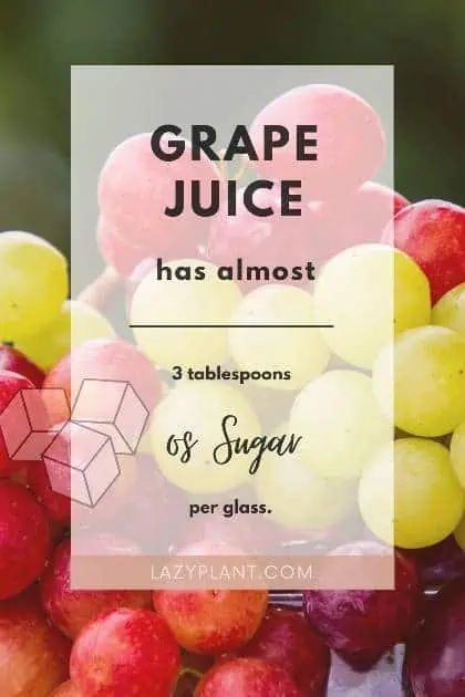 How much sugar in a cup of grape juice?