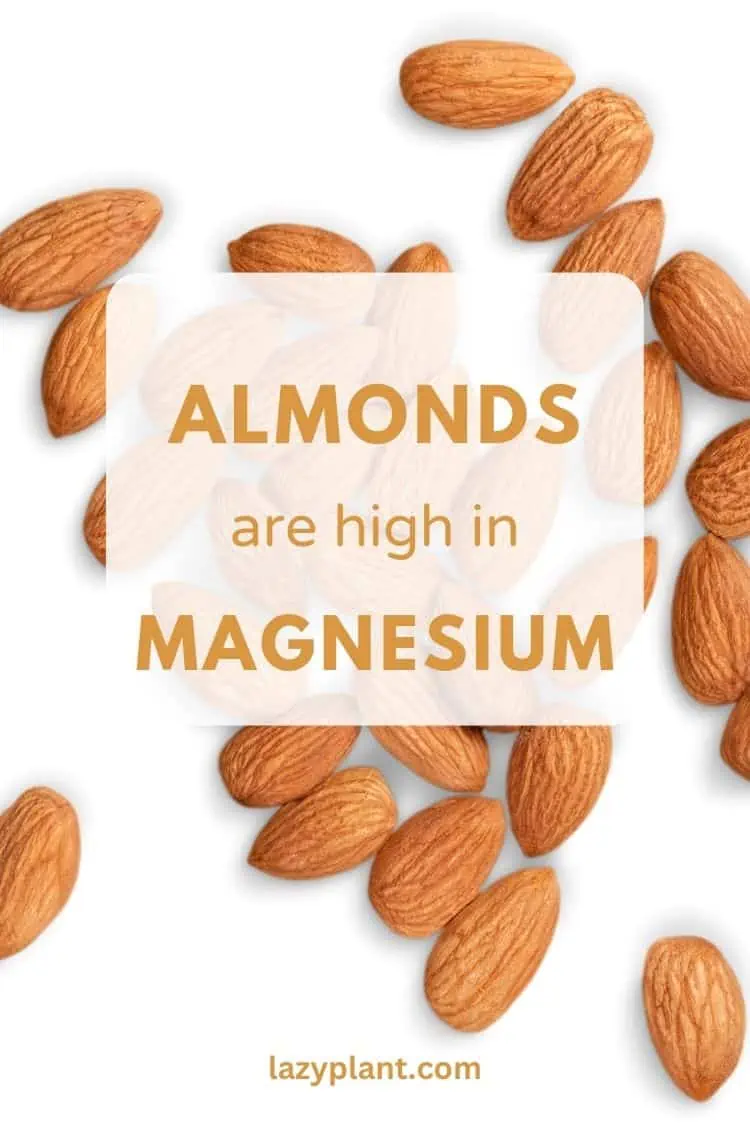 Almonds are the richest nuts in magnesium!