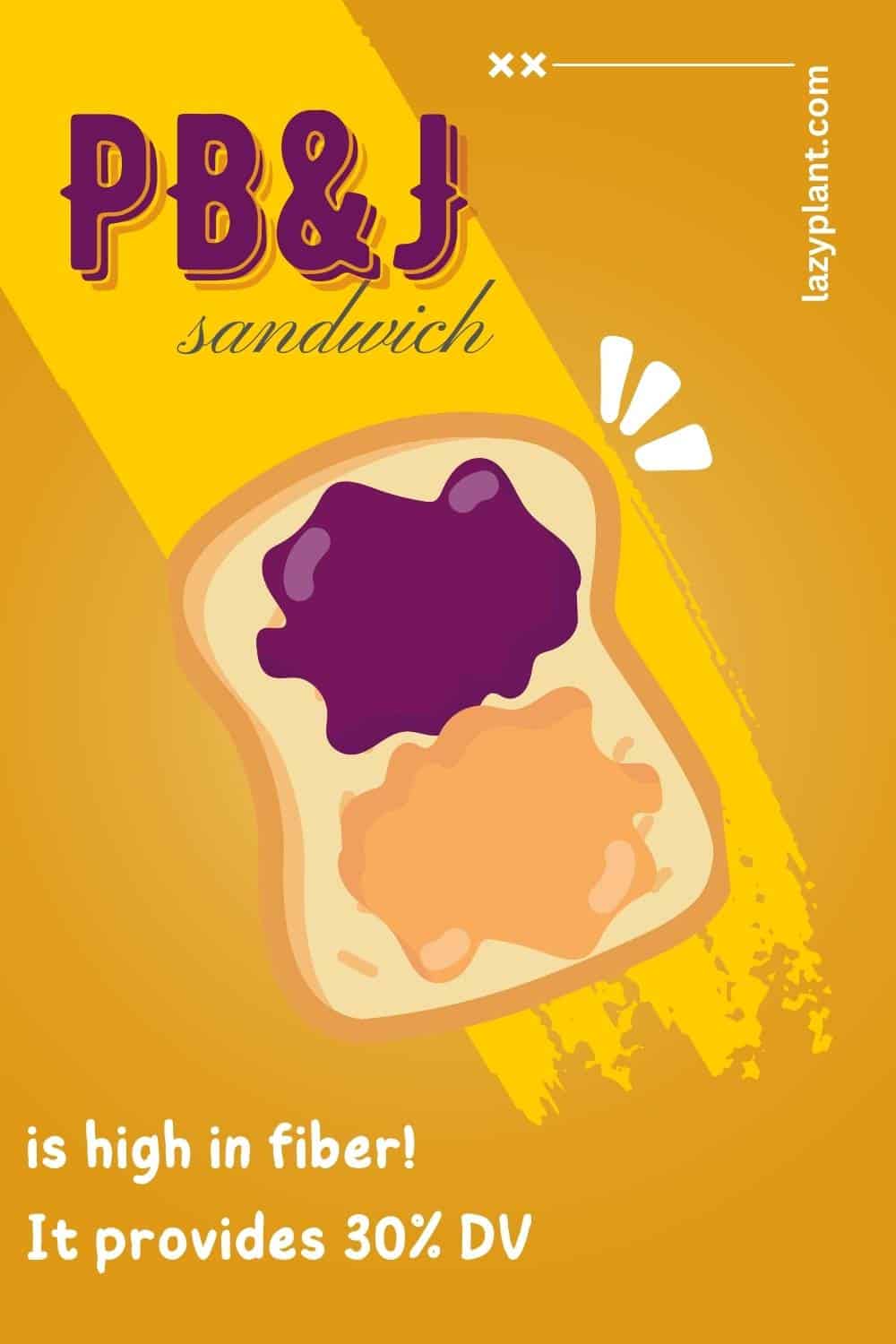 A peanut butter & jelly sandwich a day can skyrocket our fiber intake!