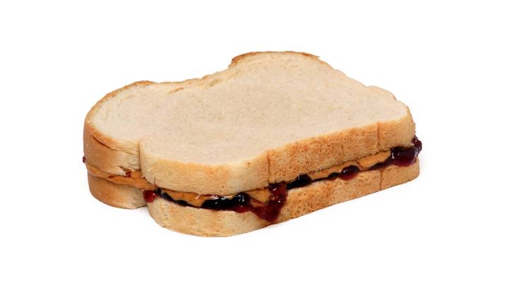 a PB&J sandwich with whole wheat bread and sugar-free jelly is a great snack before bed
