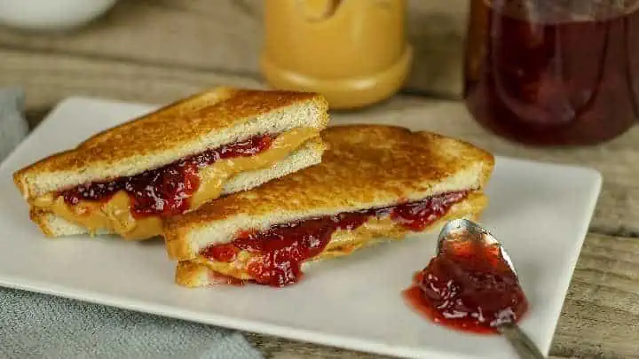 A peanut butter and jelly sandwich has 9 grams of protein!