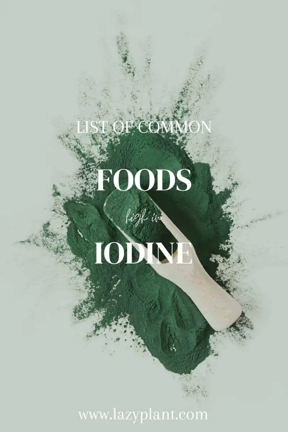Iodine content in spirulina, chlorella, kelp & other algae!