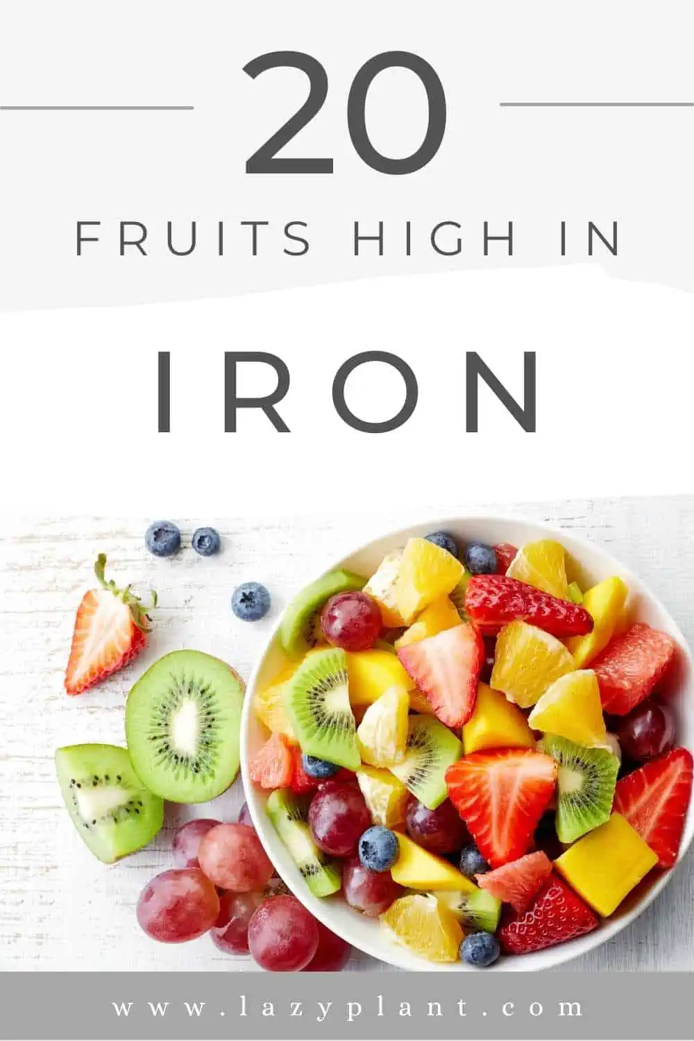 A list of common fruits high in iron.