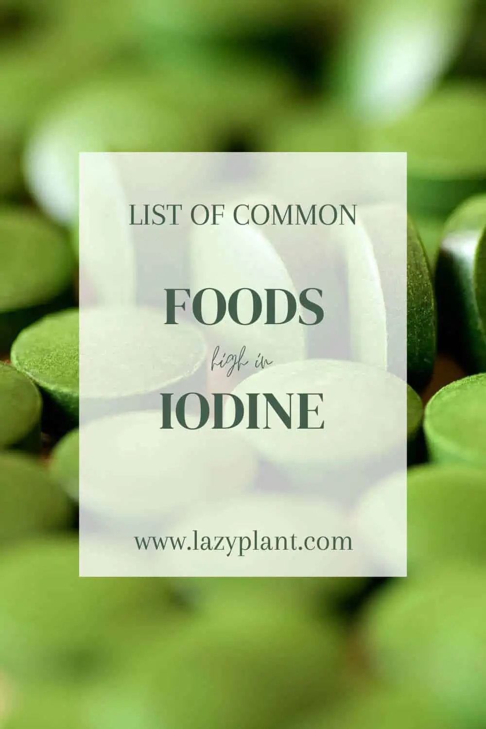 How much iodine in spirulina, chlorella & other foods? LazyPlant