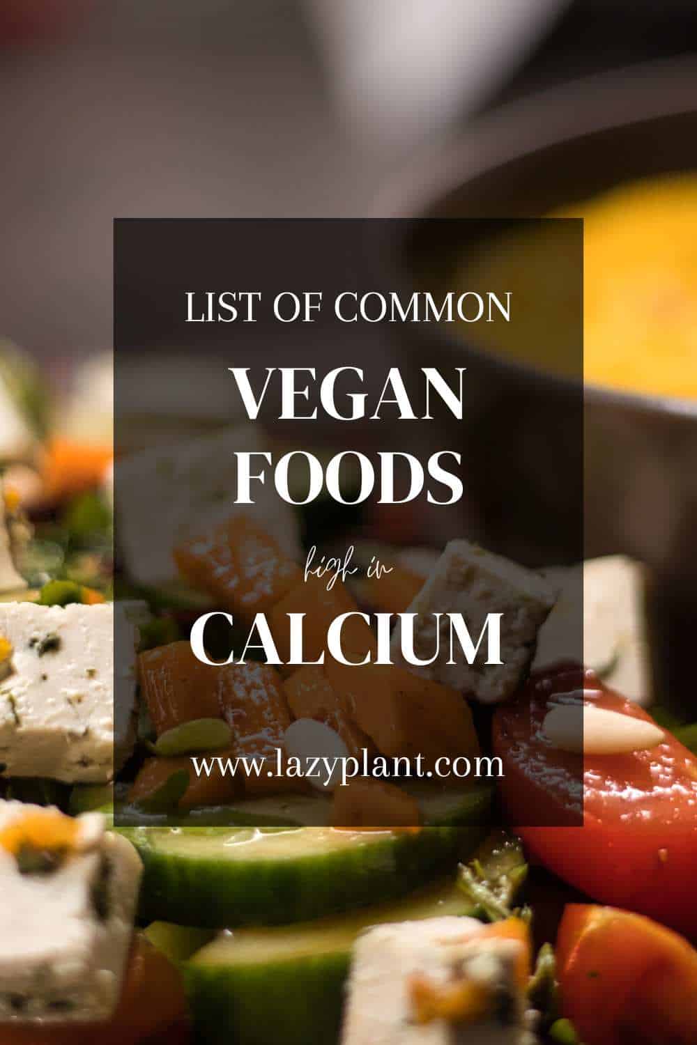 List of vegan foods naturally rich in calcium.