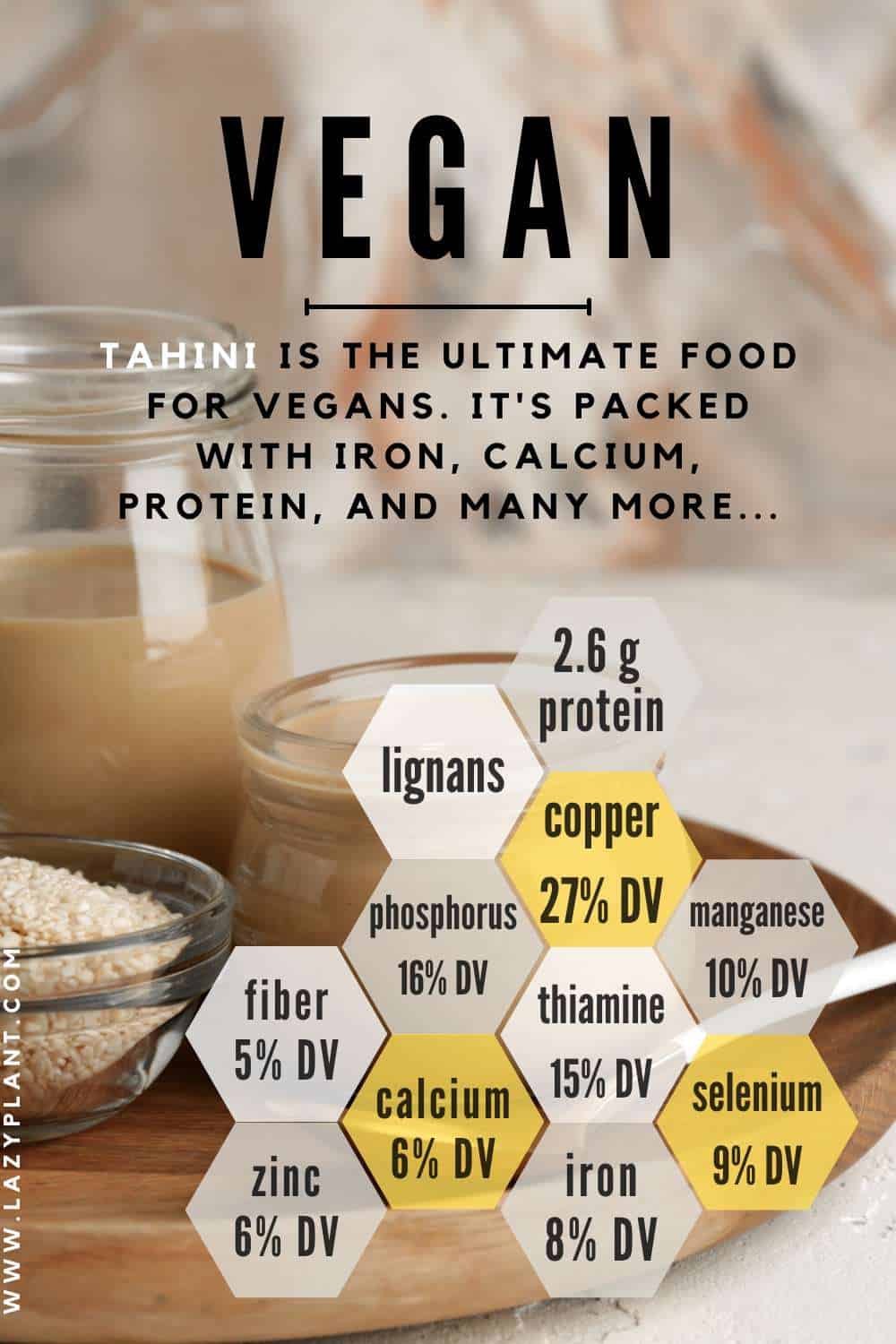 tahini is a functional food for vegans | infographics