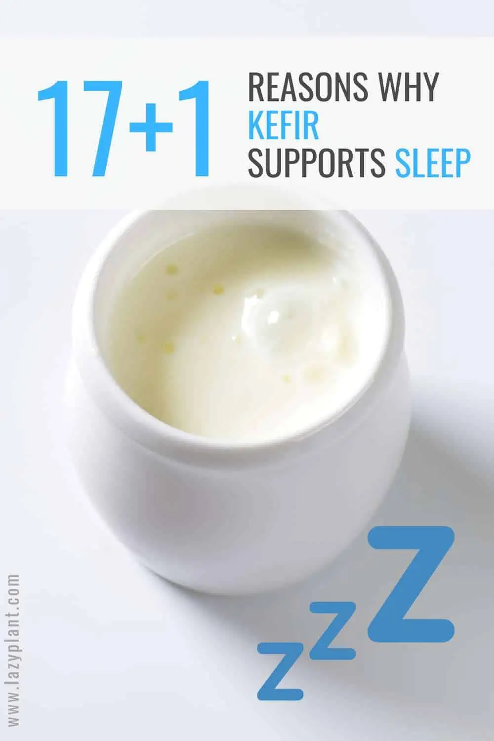 Drink a cup of kefir before bed for better sleep & weight loss.