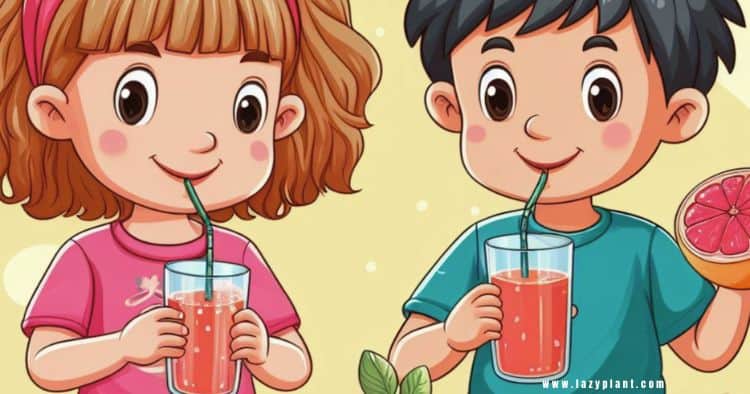 Why should children and adolescents drink grapefruit juice?