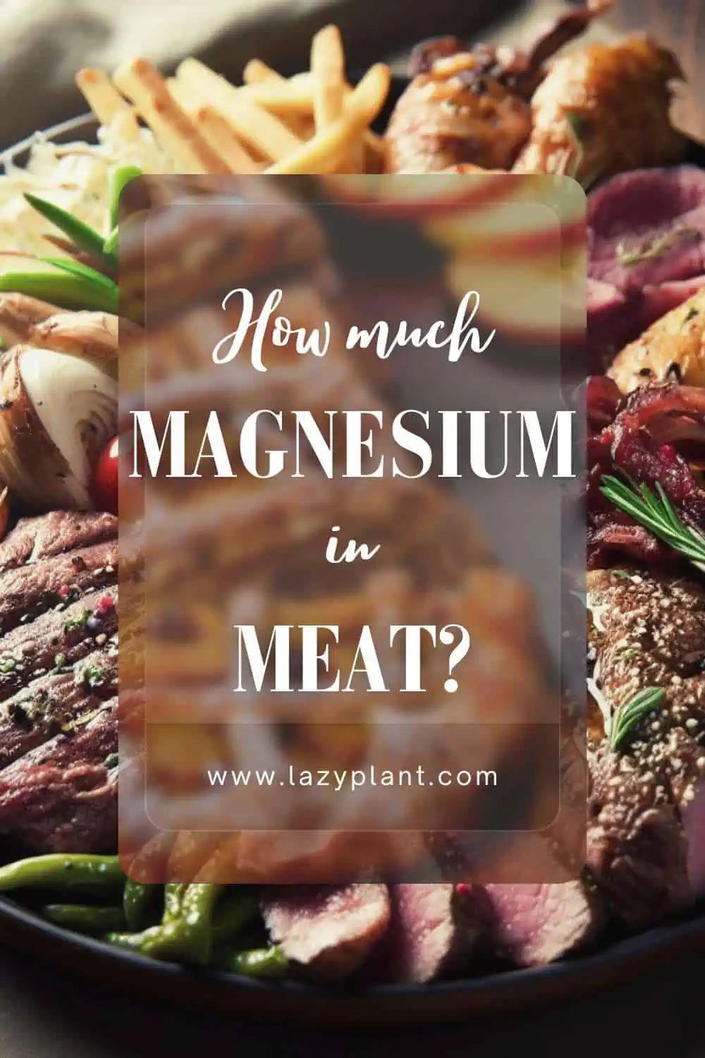 How much magnesium is in meat & poultry?