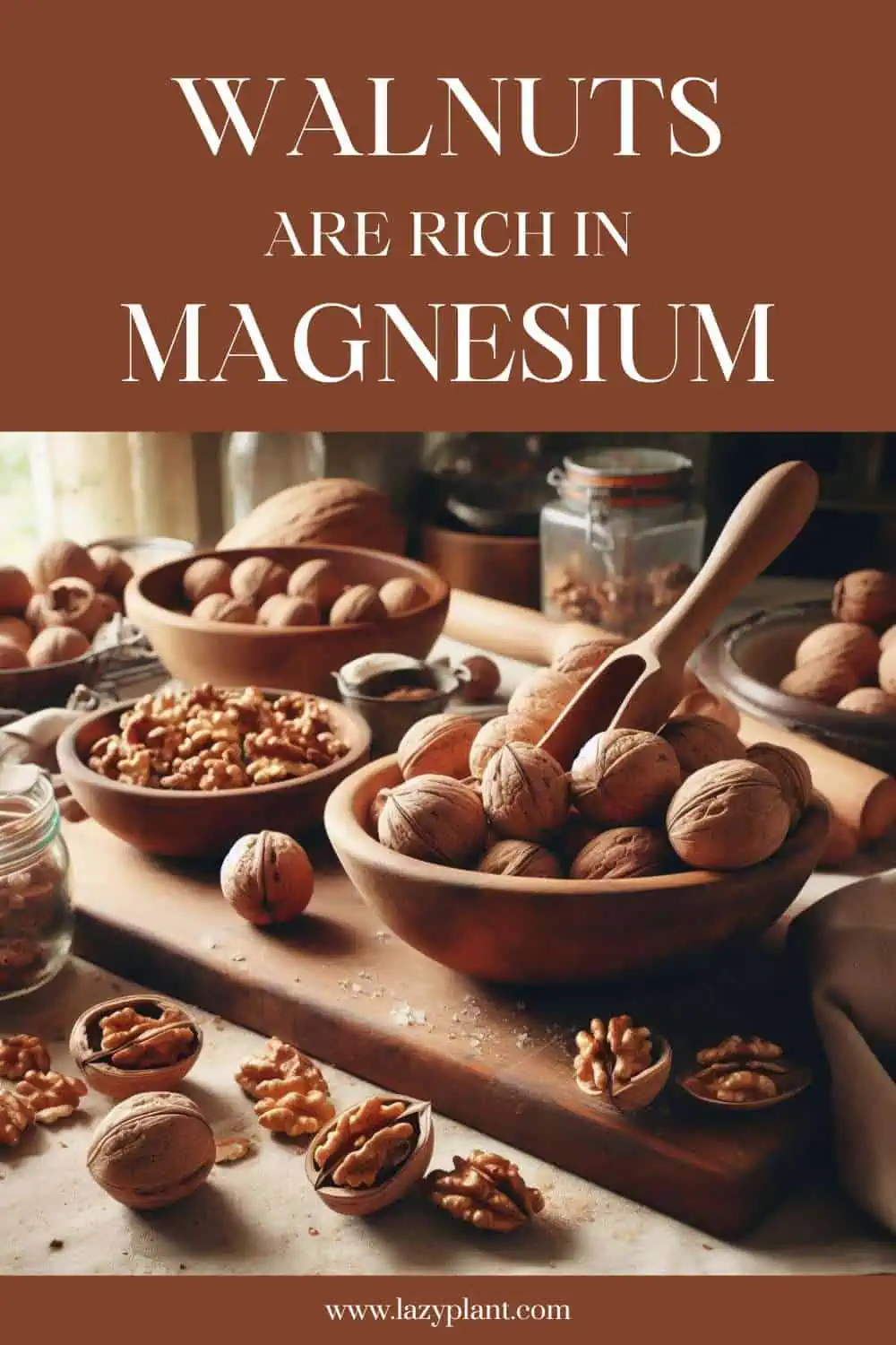 Eat walnuts for magnesium.