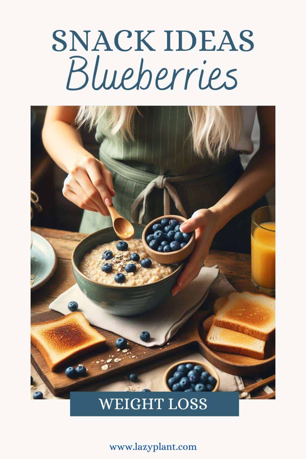 Why should I eat blueberries with overnight oats and protein-rich foods at breakfast for Weight Loss?