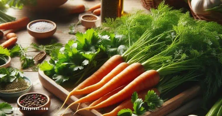 Carrot greens are edible!