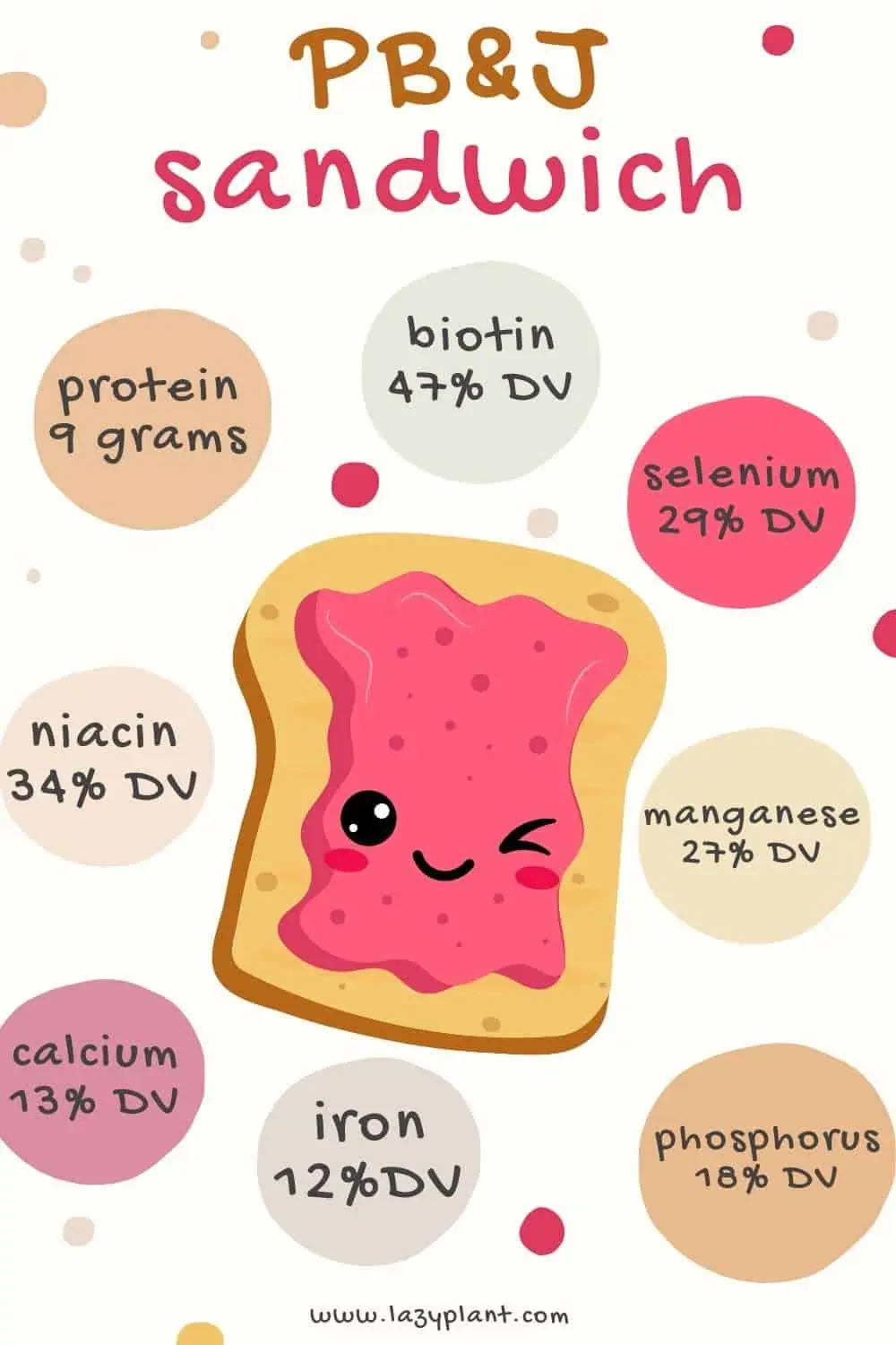 PB&J Sandwich | Nutritional Value | Infographics
